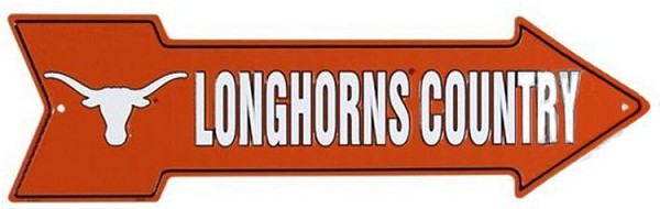 signs 4 fun Texas Longhorns Arrow Sign