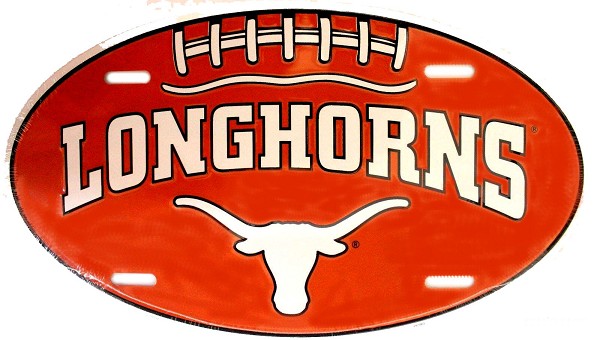signs 4 fun Texas Longhorns Oval License Plate