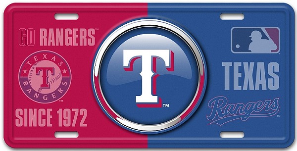 signs 4 fun Texas Rangers Bullseye License Plate
