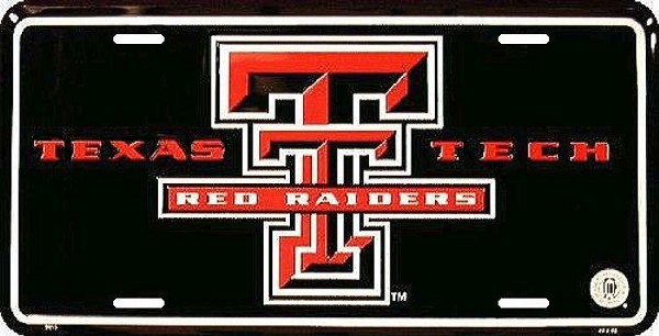 signs 4 fun Texas Tech Red Raiders License Plate