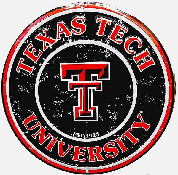 signs 4 fun Texas Tech Red Raiders Round Sign