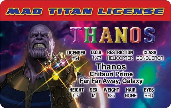 signs 4 fun Thanos ID