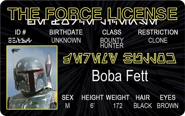 signs 4 fun The Force - Boba ID