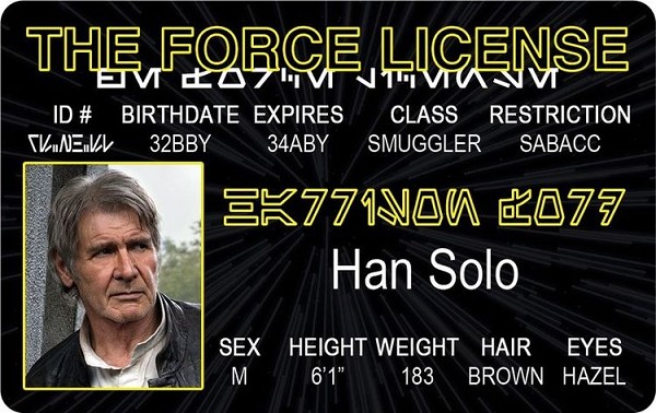 signs 4 fun The Force - Han ID
