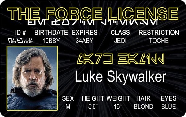 signs 4 fun The Force - Luke ID