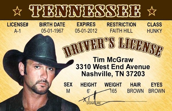 signs 4 fun Tim MacGraw ID