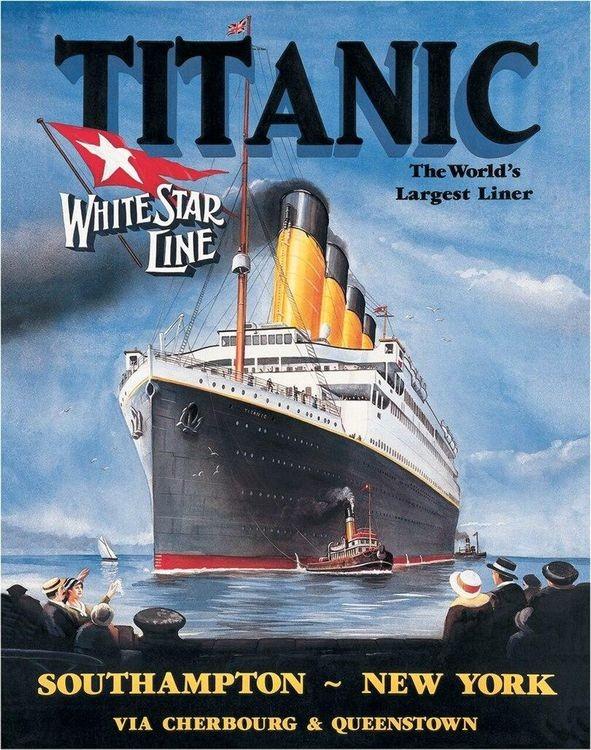 signs 4 fun Titanic - White Star Metal Tin Sign