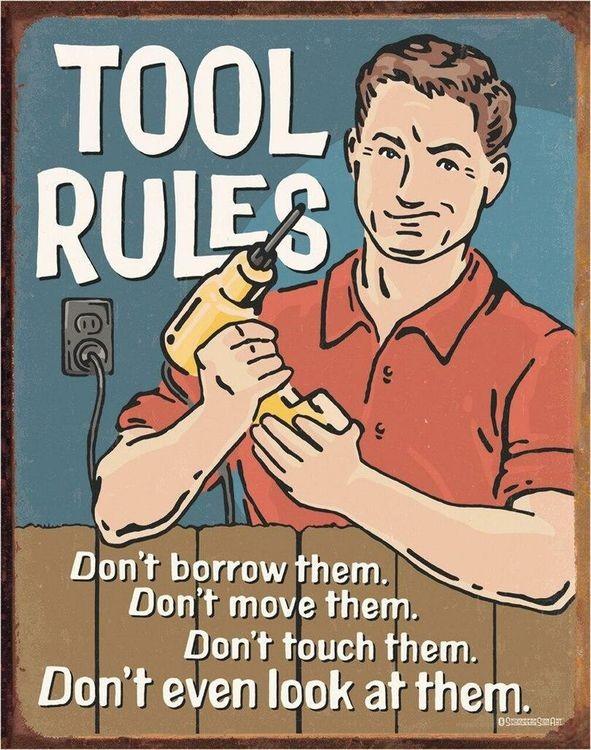 signs 4 fun Tool Rules Metal Tin Sign