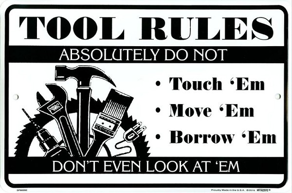 signs 4 fun Tool Rules Small Parking Sign