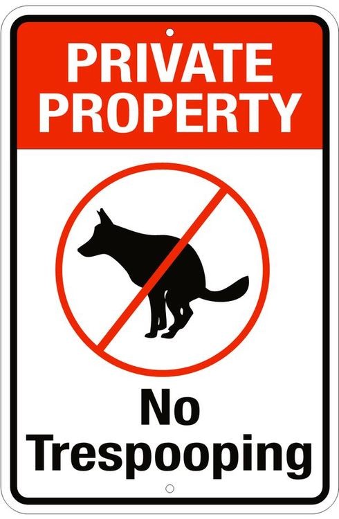 signs 4 fun Trespooping Small Parking Sign