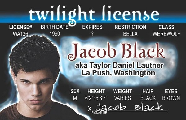 signs 4 fun Twilight - Jacob ID