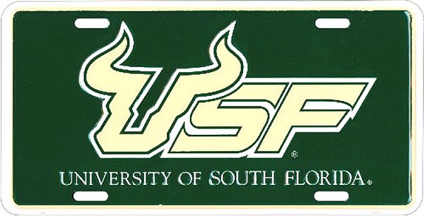 signs 4 fun U of S FL Bulls Green License Plate