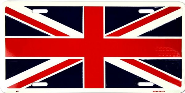 signs 4 fun Union Jack Flag License Plate