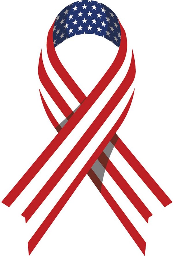 signs 4 fun US Flag Ribbon Sticker