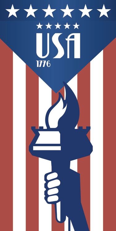 signs 4 fun US Liberty Torch Sticker