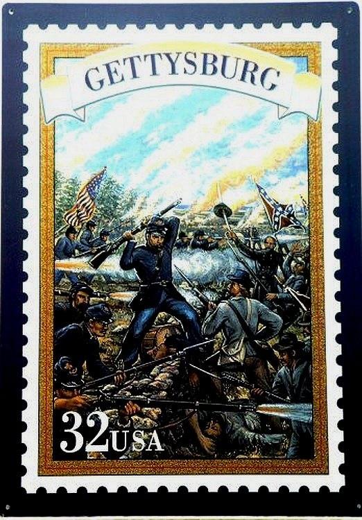 signs 4 fun US Stamp Gettysburg Metal Sign
