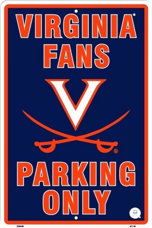 signs 4 fun Virginia Cavaliers Lg Parking Sign