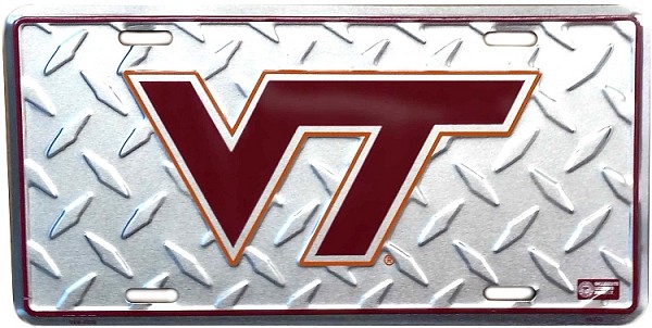 signs 4 fun Virginia Tech Diamond License Plate