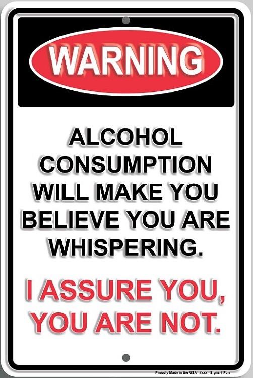 signs 4 fun Warning Not Whispering Sm. Parking Sign