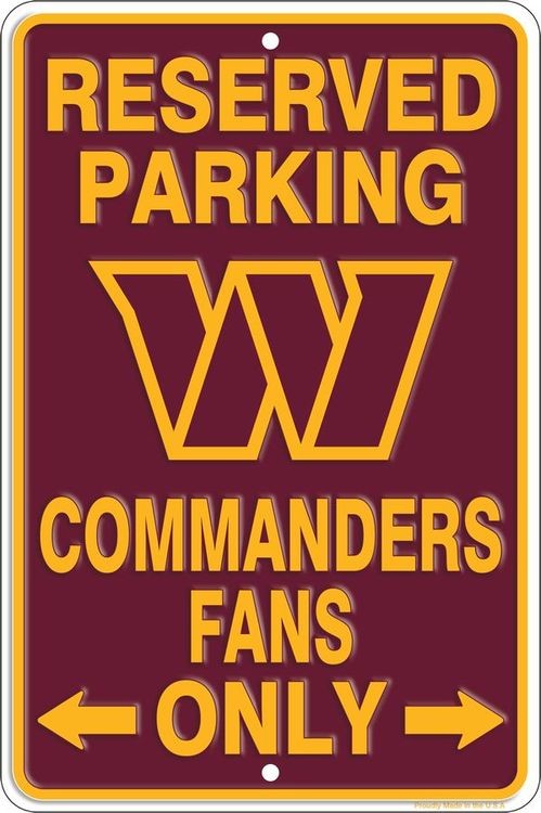 signs 4 fun Washington Commanders Sm Parking Sign