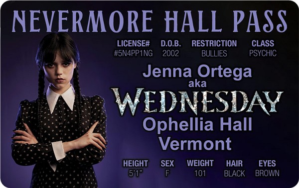 signs 4 fun Wednesday Addams ID