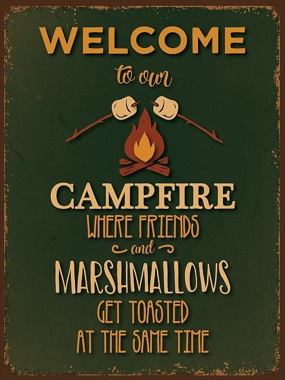 signs 4 fun Welcome Campfire Toasted Magnet