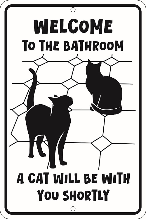 signs 4 fun Welcome Cat Sm. Parking Sign