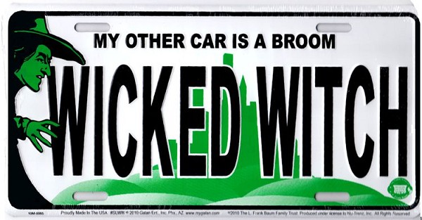signs 4 fun Wicked Witch License Plate