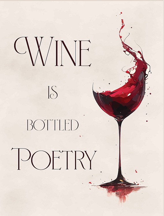 signs 4 fun Wine is Bottled Poetry Small Sign