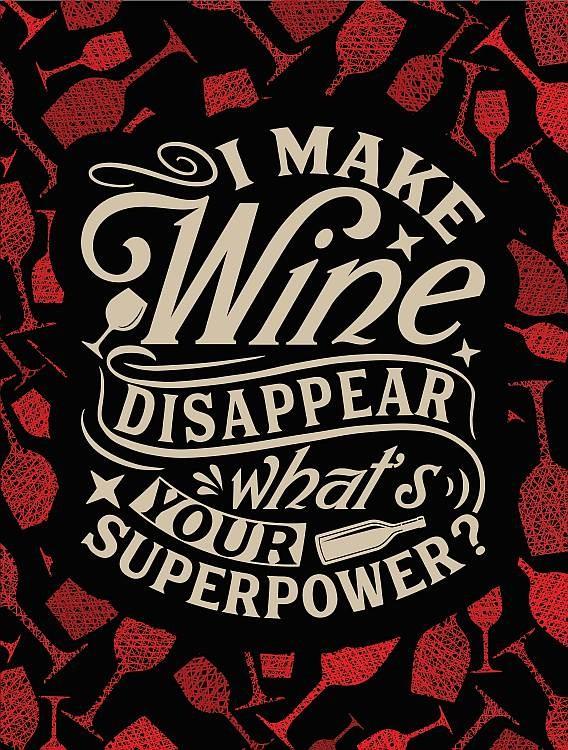 signs 4 fun Wine Superpower Small Sign