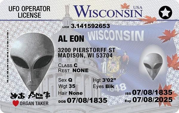 signs 4 fun Wisconsin Alien ID