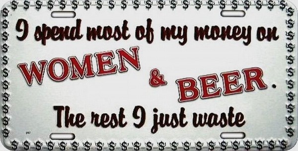 signs 4 fun Women & Beer License Plate