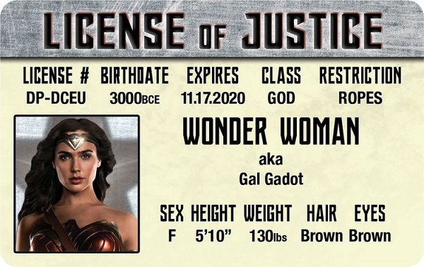 signs 4 fun Wonder Woman - Gal Gadot ID