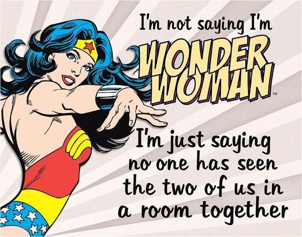 signs 4 fun Wonder Woman - Same Room Metal Sign