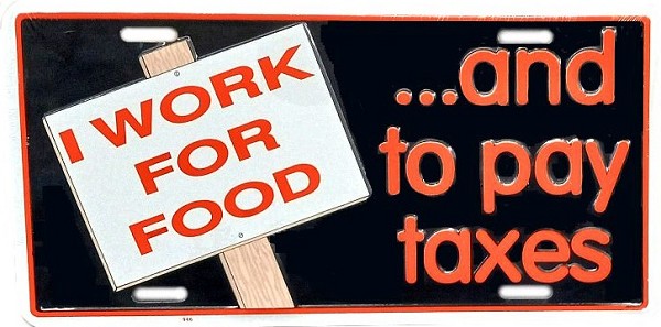signs 4 fun Work for Food License Plate