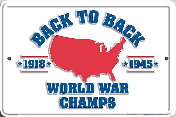 signs 4 fun World War Champs Sm. Parking Sign