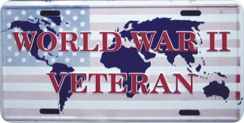 signs 4 fun WWII Veteran License Plate