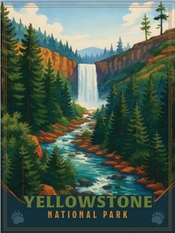 signs 4 fun Yellowstone - Falls Artistic Metal Sign