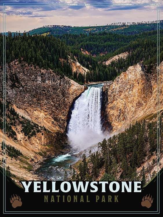 signs 4 fun Yellowstone Falls Metal Sign