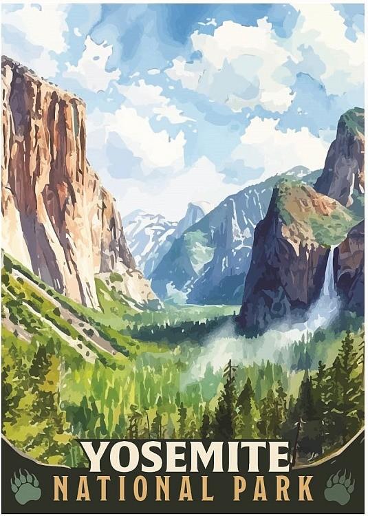 signs 4 fun Yosemite National Park painting Magnet