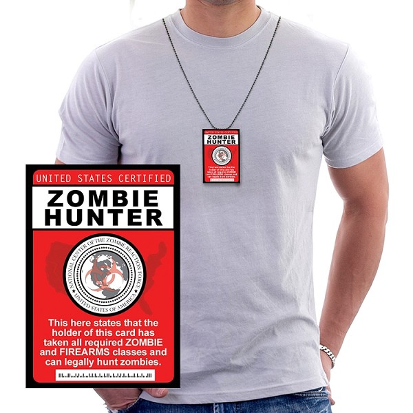 signs 4 fun Zombie Hunter Necklace ID
