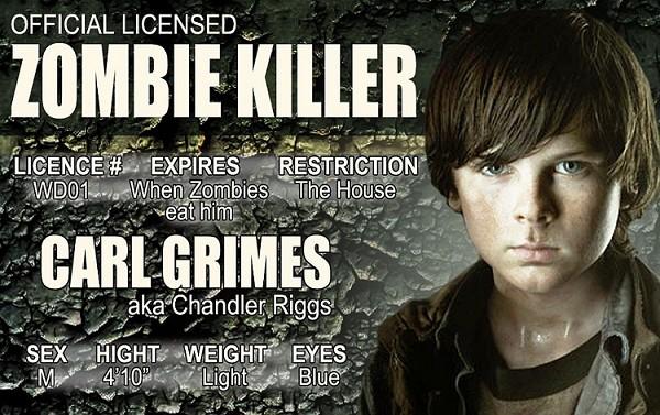 signs 4 fun Zombie Killer Carl ID