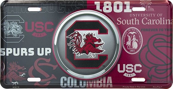 signs 4 fun South Carolina Gamecocks Bullseye License Plate