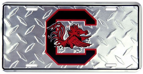 signs 4 fun South Carolina Gamecocks Diamond License Plate