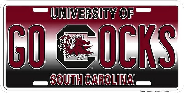 signs 4 fun South Carolina Gamecocks GO COCKS License Plate