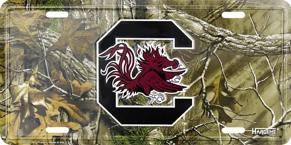 signs 4 fun South Carolina Gamecocks Realtree camo License Plate