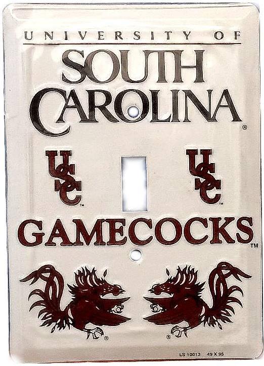 signs 4 fun South Carolina Gamecocks White Switch Plate