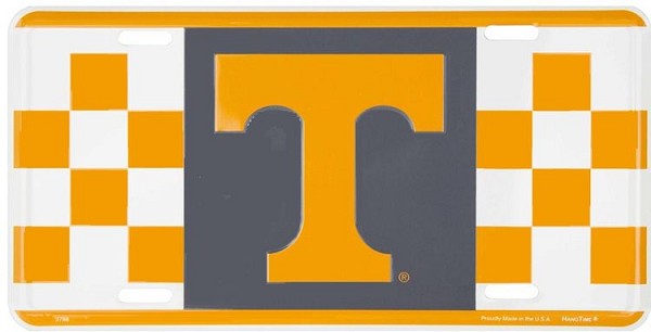 signs 4 fun Tennessee Checkerd Volunteers License Plate