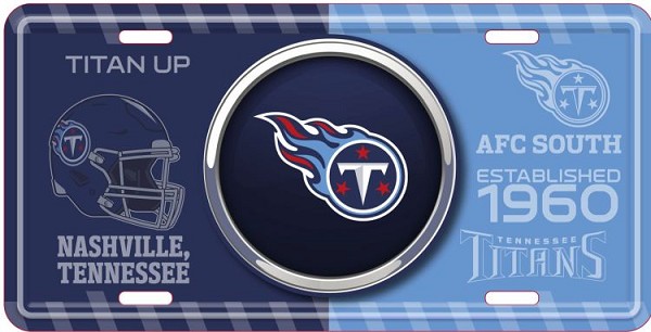 signs 4 fun Tennessee Titans Bullseye License Plate