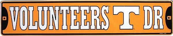 signs 4 fun Tennessee Univ. Volunteers Dr Street Sign